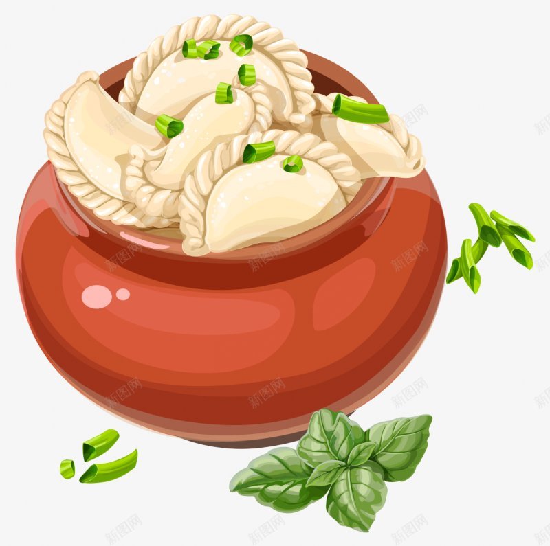 卡通手绘食物饺子卡通png免抠素材_新图网 https://ixintu.com 卡通 卡通手绘食物 饺子