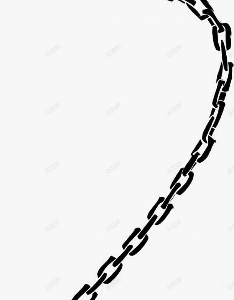 手绘黑色锁链作业png免抠素材_新图网 https://ixintu.com 作业 手绘黑色锁链