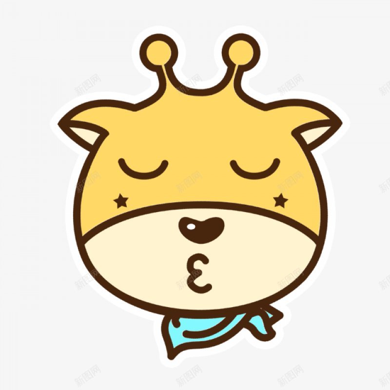 手绘卡通动物黄色小鹿插画png免抠素材_新图网 https://ixintu.com 星星眼 柠檬黄 长颈鹿 卡通 喜欢 小鹿 开心 情绪 手绘 活泼 动物 可爱 玩具插画