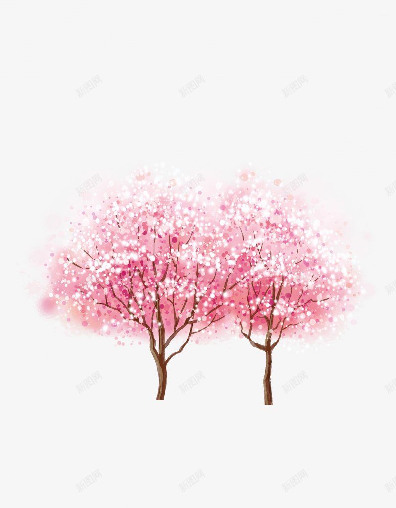 春天桃花手绘插画桃花植物PNS透明底png免抠素材_新图网 https://ixintu.com PNS透明底 手绘插画 春天桃花 桃花植物