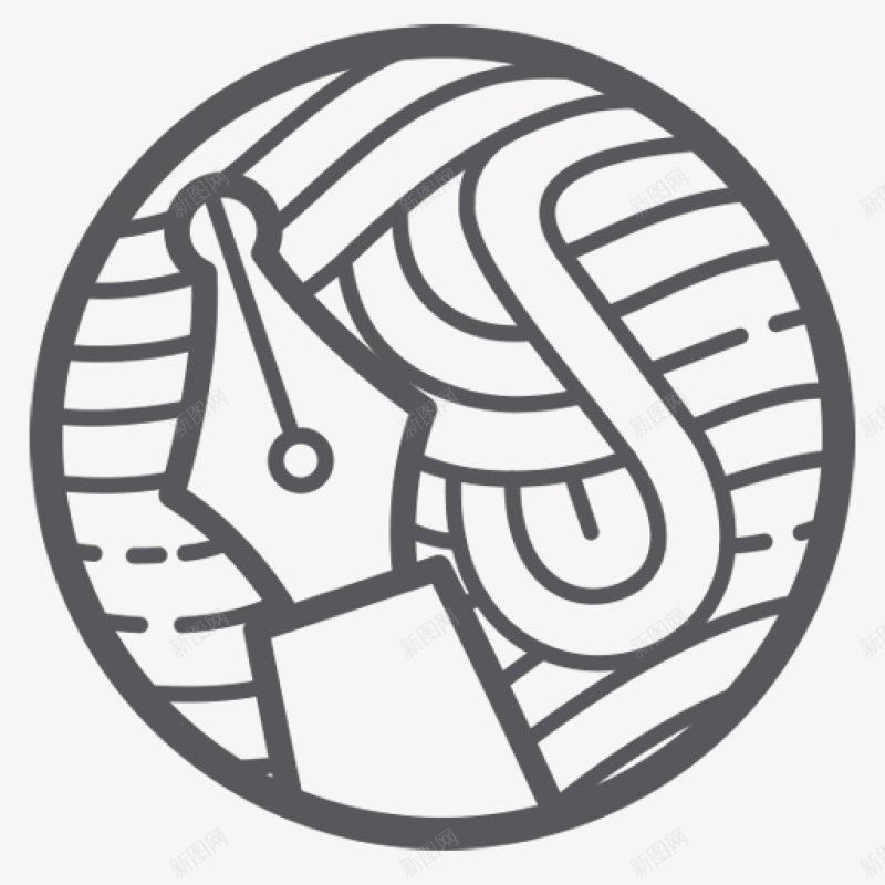 禅意钢笔图标图标各种精美的格式图标png_新图网 https://ixintu.com 禅意钢笔图标