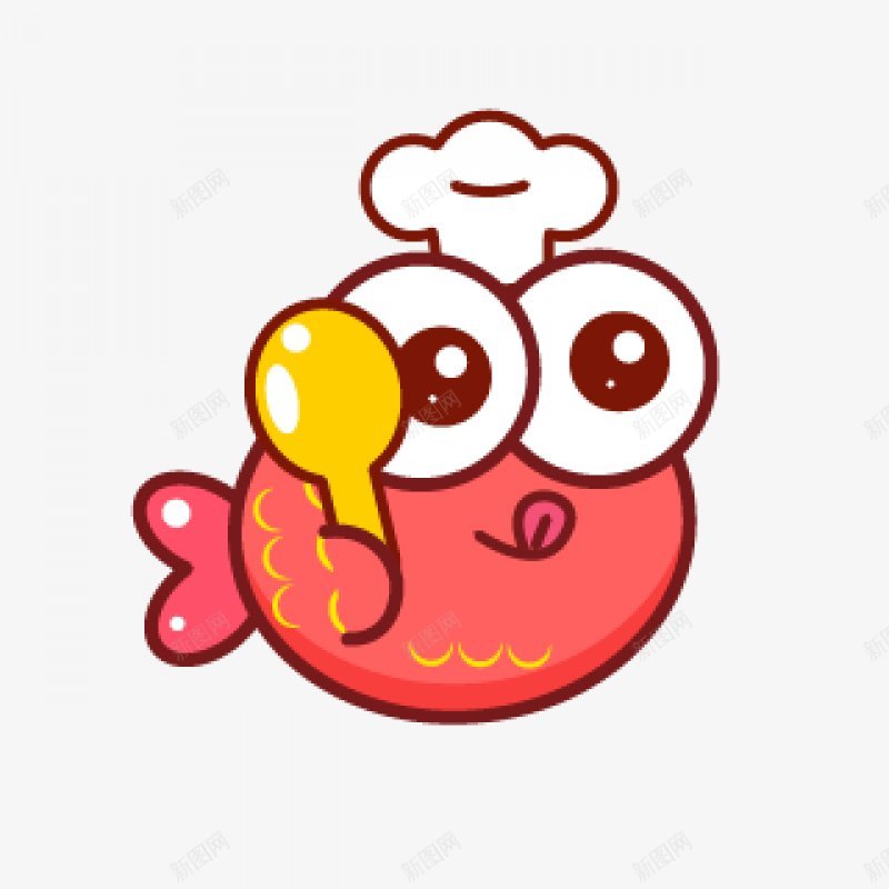 手绘红色小鱼装饰图png免抠素材_新图网 https://ixintu.com 卡通插画 水里动物 大眼睛 鼓眼睛 红色小鱼 免扣 黄牌 卡通 可爱 大海 小鱼 手绘 水泡 海水 水彩 艺术 简笔画 水彩涂 装饰图