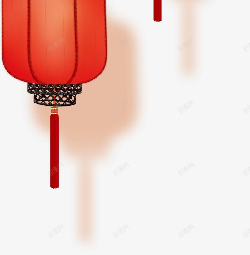 年货节春节喜庆红色灯笼古风透明中国风和风古风民族风png免抠素材_新图网 https://ixintu.com 灯笼