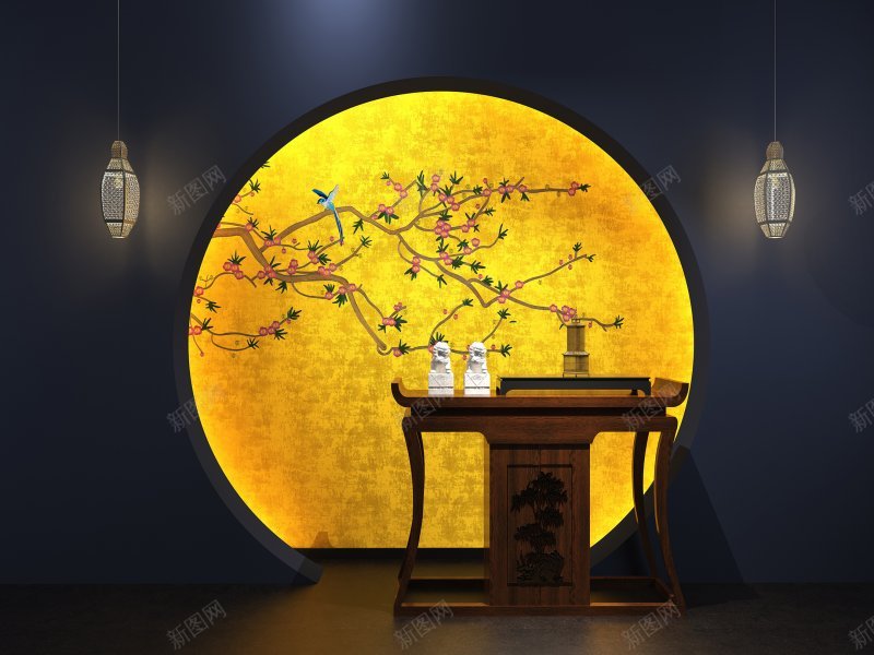中式背景室内效果表现效果图表现jpg设计背景_新图网 https://ixintu.com max软件绘制 中式背景 无后期ps 高清原图