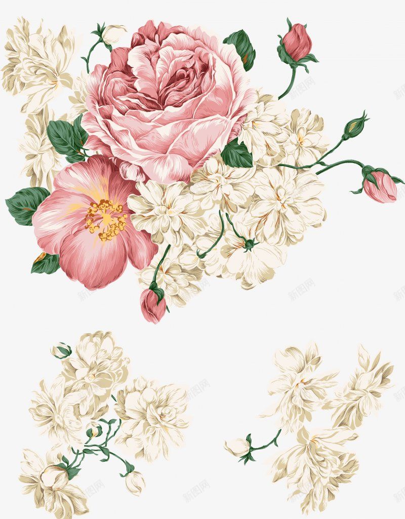 水彩插画花png免抠素材_新图网 https://ixintu.com 花朵 花骨朵 绿色 绿叶 绿植 手绘 插画 水彩 精致 装饰 电商设计 网页设计 花草