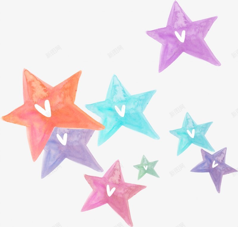 手绘水彩小星星笑脸装饰点缀png免抠素材_新图网 https://ixintu.com 水彩画 手绘画 矢量 笑脸 小星星 五角星 清秀 可爱 卡通 铅笔画 水彩绘 插画图