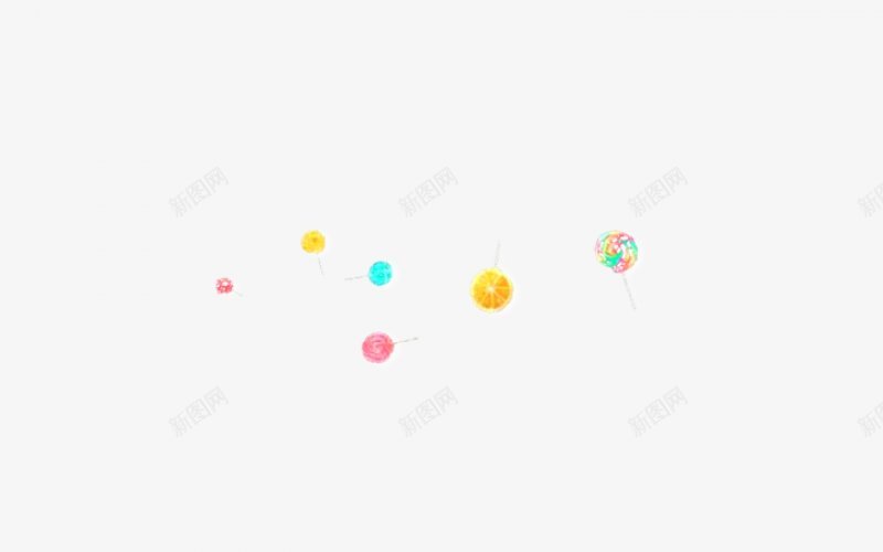 彩色装饰png免抠素材_新图网 https://ixintu.com 封面装饰 彩色 校园 漂浮 糖果 装饰