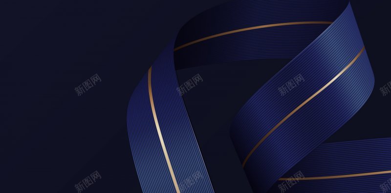 蓝色简约商务科技丝带全屏海报banner背景图19jpg设计背景_新图网 https://ixintu.com 背景