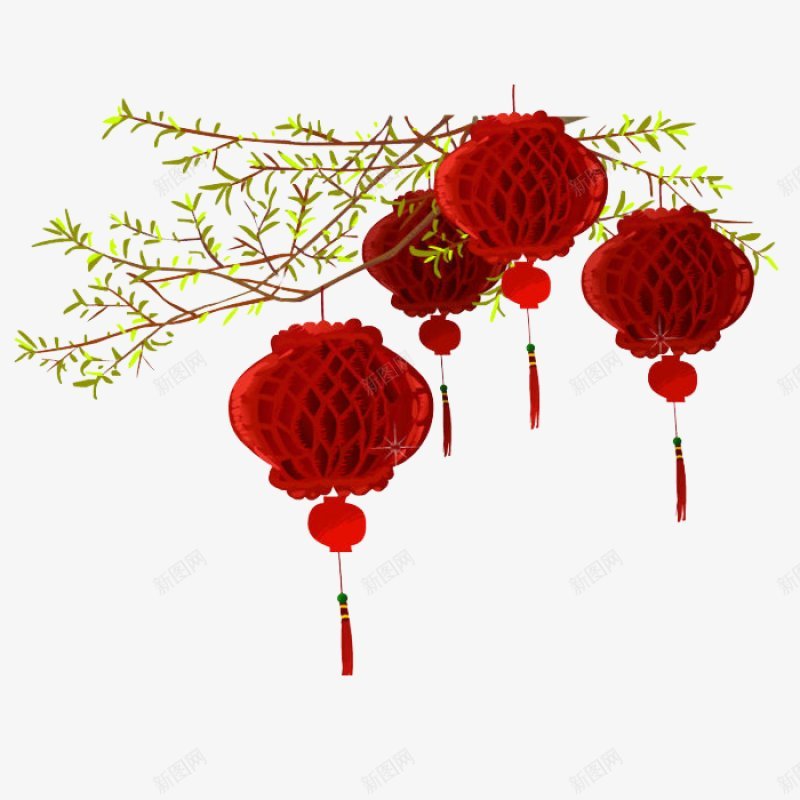 折纸灯笼喜庆png免抠素材_新图网 https://ixintu.com 喜庆 折纸灯笼