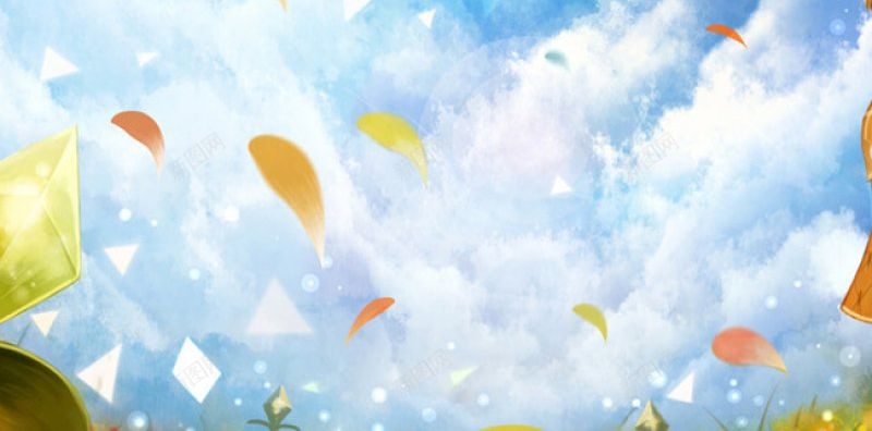 手绘卡通天空h5HTML网H5jpg设计背景_新图网 https://ixintu.com H5 HTML网 手绘卡通天空h5