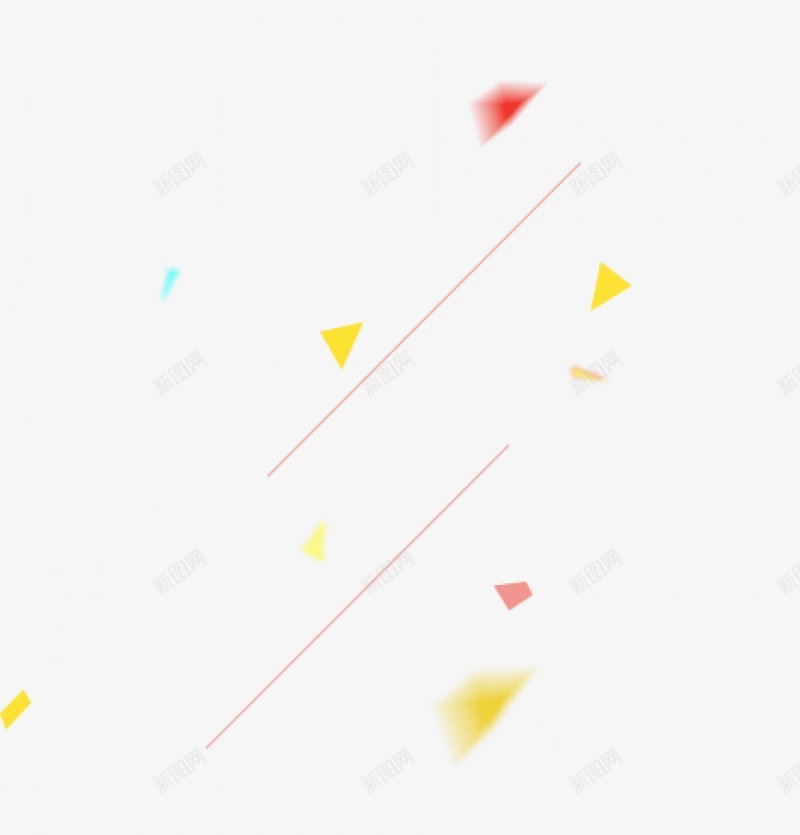 彩色线条三角形几何背景png免抠素材_新图网 https://ixintu.com 背景几何 彩色 红线条 斜线条 黄色 三角形 梯形 矢量图 双11双十一 电商几何 设计 金色