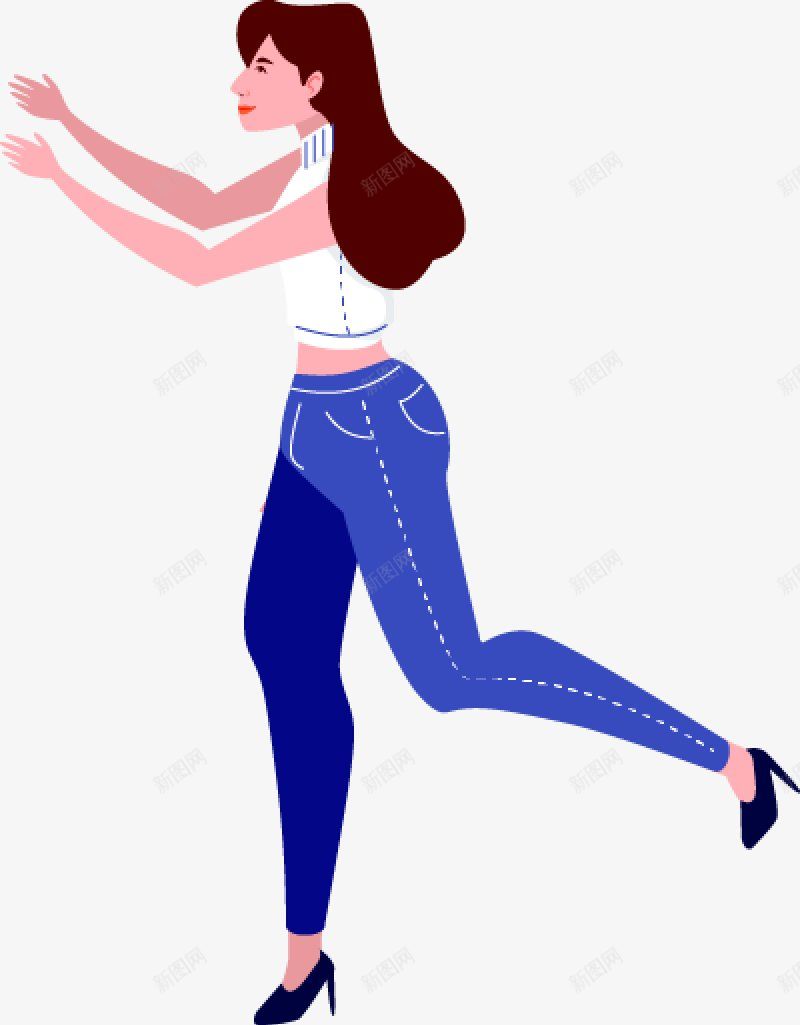漂亮女士扁平UI人物扁平等距插画人物合辑png免抠素材_新图网 https://ixintu.com 扁平UI人物免扣 漂亮女士