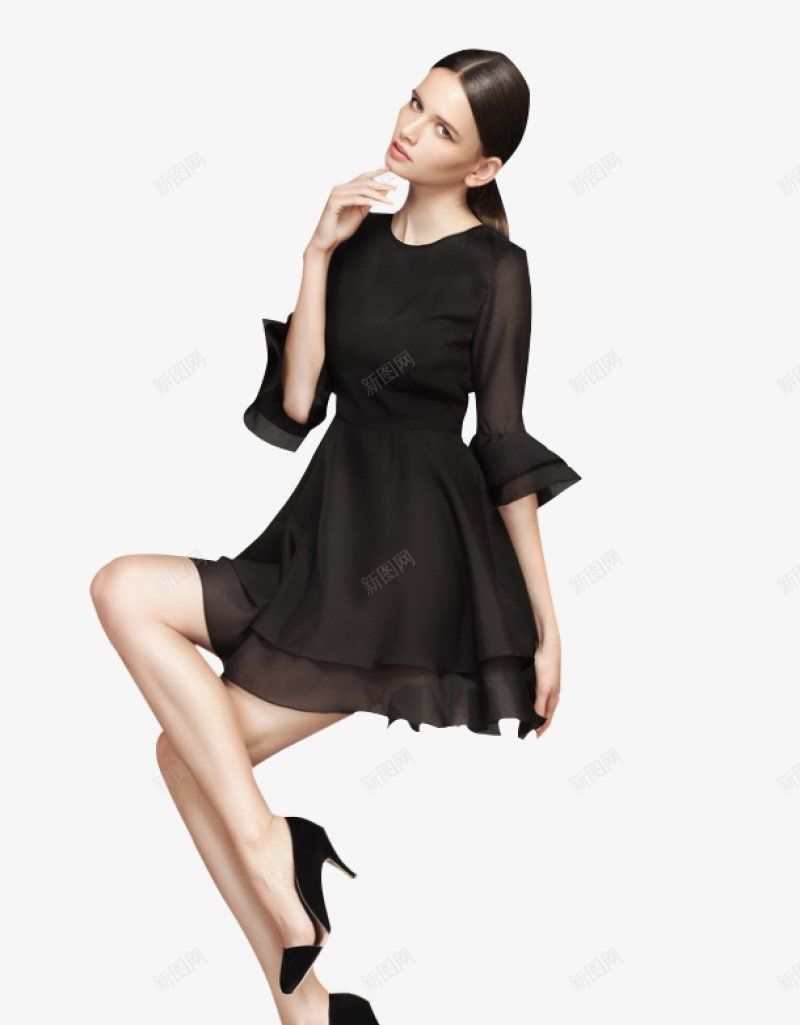 潮流时尚女装模特png免抠素材_新图网 https://ixintu.com 人物 女装 女装模特 模特 模特棚拍