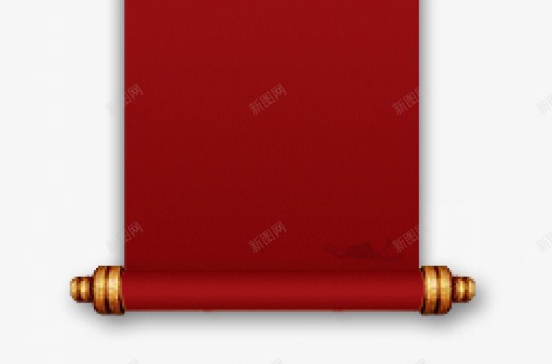 画卷中国风红色中国风png免抠素材_新图网 https://ixintu.com 中国风 中国风红色 画卷
