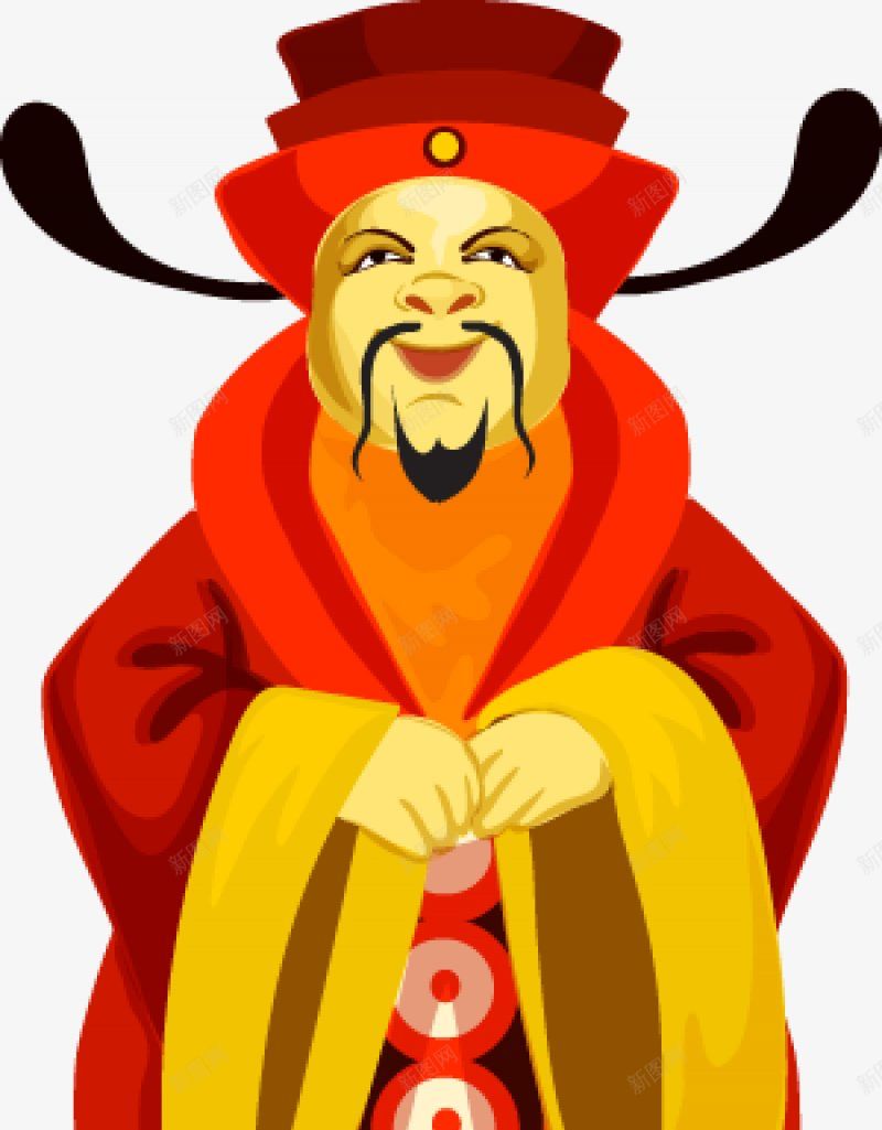 财神爷中国新年中国年新年传统复古氛围复古传png免抠素材_新图网 https://ixintu.com 财神爷