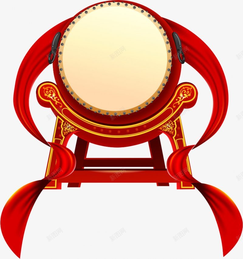 中国年大鼓喜庆道具过年氛围透明中国年png免抠素材_新图网 https://ixintu.com 中国年 免扣 喜庆 大鼓 过年氛围 透明 道具