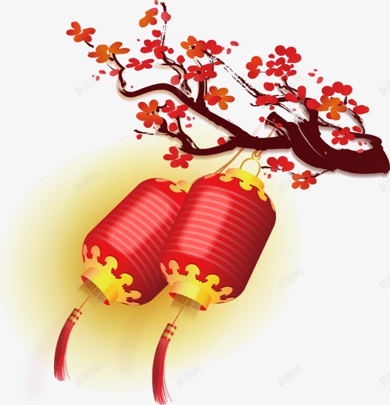 春节新春元旦节日灯笼炮竹剪纸红色拜年中国结灬小狮子png免抠素材_新图网 https://ixintu.com 元宵 元旦 喜庆 年味 新年 春节 灯笼 红色 节日 鸡年