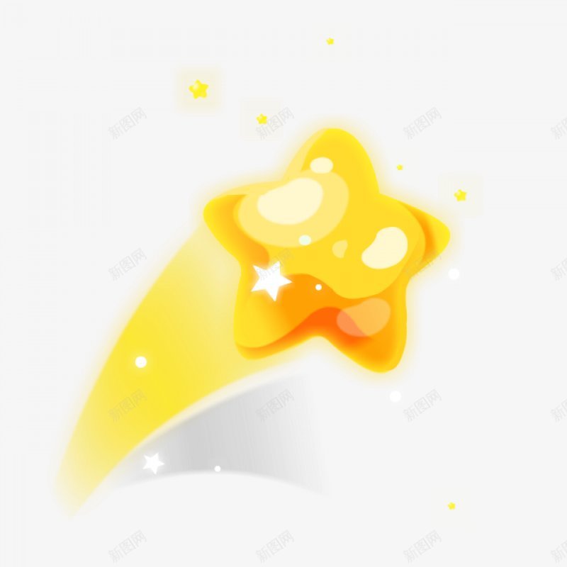 流星黄色五角星免抠漂浮元素png免抠素材_新图网 https://ixintu.com 立体五角星 小流星 小装饰 装饰物 星星 矢量 金色 闪亮 闪烁 黄色 亮 奖 星