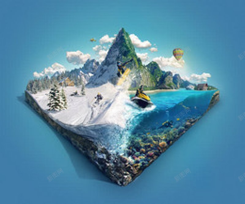 海洋冰川地球蓝色jpg设计背景_新图网 https://ixintu.com 海洋冰川地球蓝色