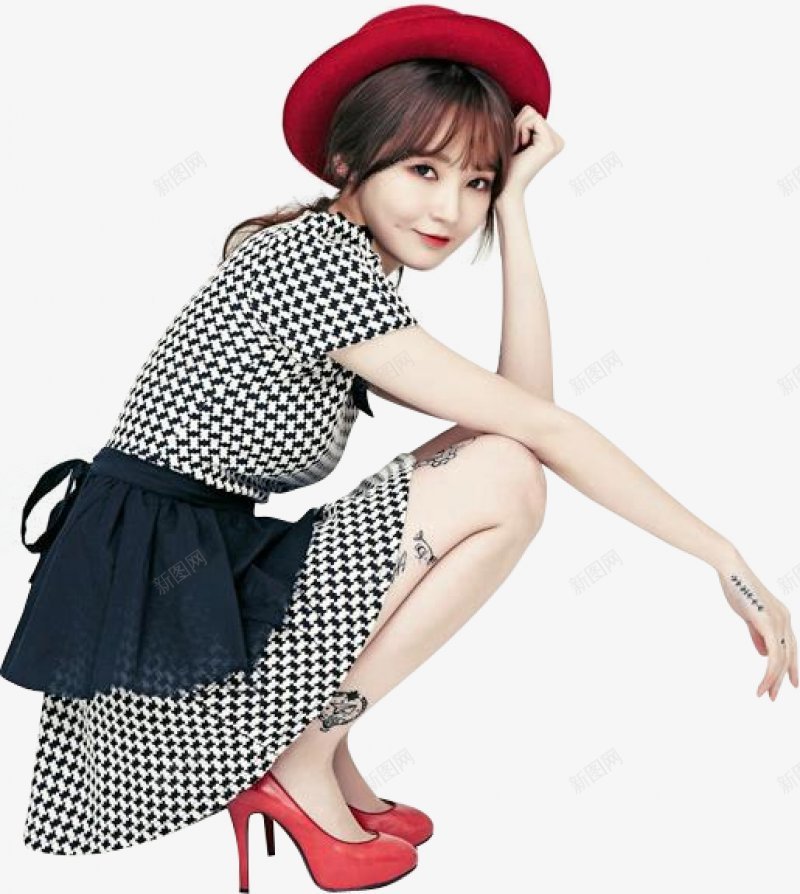 潮流时尚女装模特png免抠素材_新图网 https://ixintu.com 人物 女装 女装模特 模特 模特棚拍