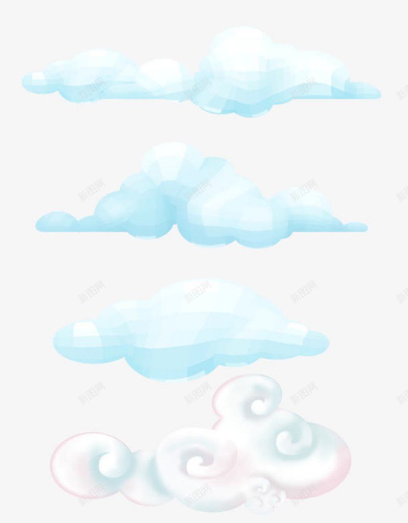 蓝色云朵手绘卡通海报小jpg设计背景_新图网 https://ixintu.com 小 蓝色云朵手绘卡通海报