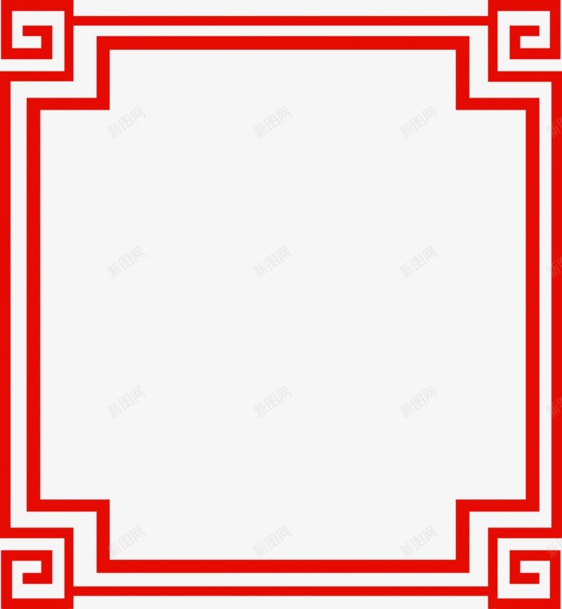 中国传统方形回形纹边框透明中国png免抠素材_新图网 https://ixintu.com 中国 中国传统 免扣 方形回形纹边框 透明