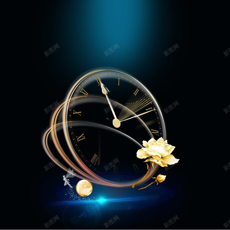 金色时钟精华液PSD分层主图蓝色渐变时钟精华液化妆jpg设计背景_新图网 https://ixintu.com qwa912ssy 化妆品 时钟 时钟背景 渐变 渐变背景 精华液 蓝色背景