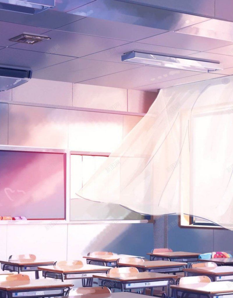 手绘唯美教室H5HTML网质感jpg设计背景_新图网 https://ixintu.com HTML网 手绘唯美教室H5 质感