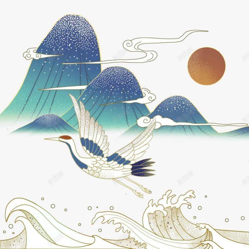 仙鹤丹顶鹤祥云展翅飞翔飞鸟古风国潮png免抠素材_新图网 https://ixintu.com 仙鹤 丹顶鹤 祥云 云纹 展翅 飞翔 飞鸟 飞鹤 云雾 国潮 中国风 古风 唯美