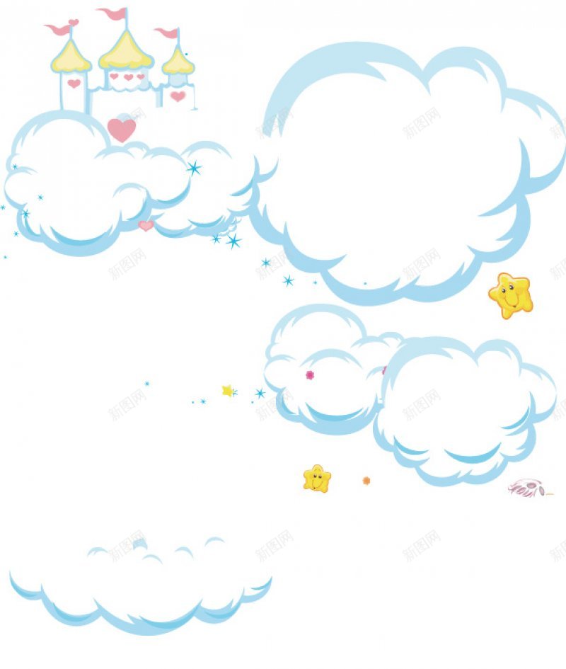 卡通云彩图jpg设计背景_新图网 https://ixintu.com 免扣卡通云彩 图