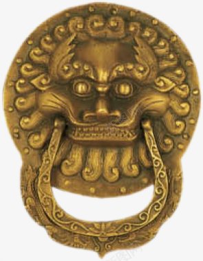铜环铜牌古典铜环狮子中国实物实物中国中国风合成图标图标