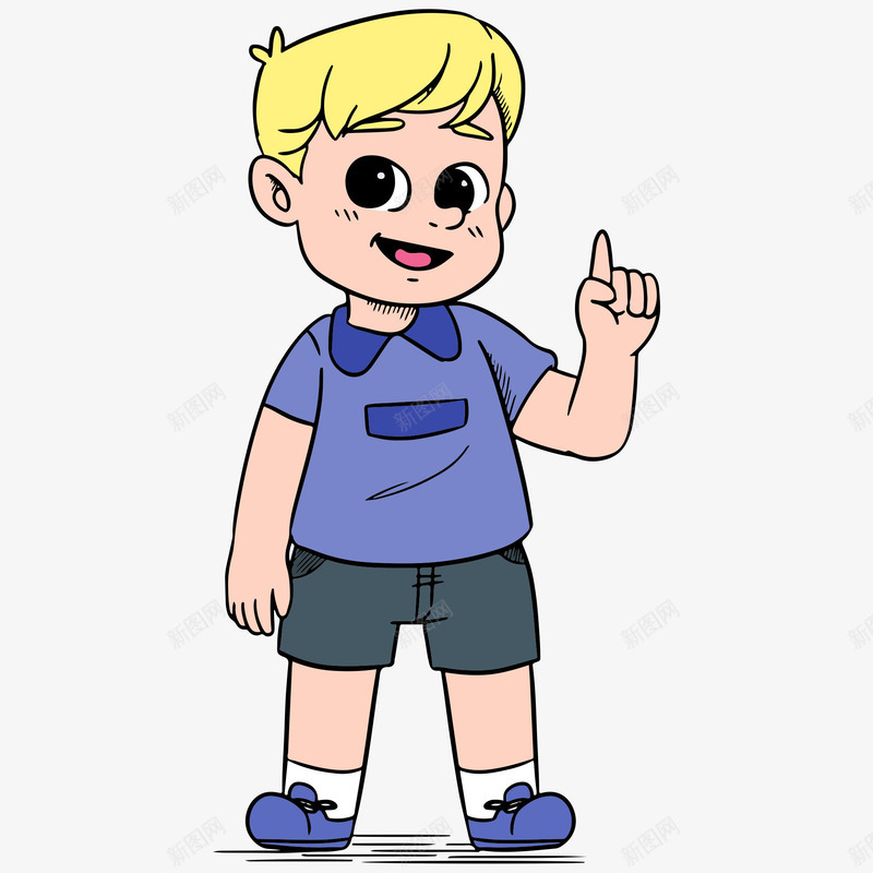 站立的卡通小男孩png免抠素材_新图网 https://ixintu.com 动漫动画 卡通人物 卡通手绘 小男孩 站立 装饰图