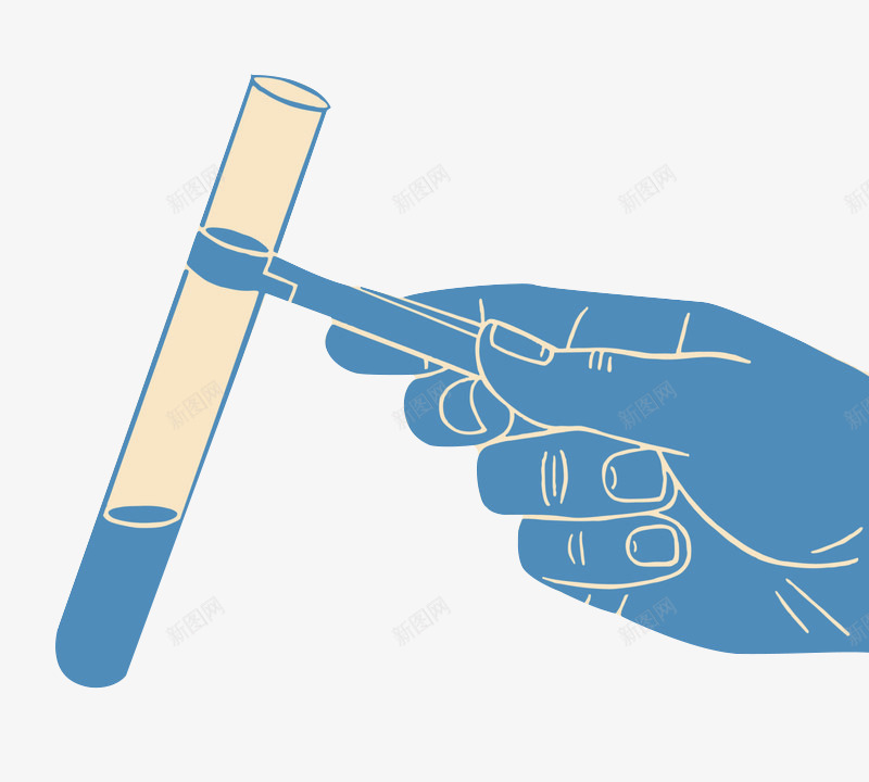 化学课做实验psd免抠素材_新图网 https://ixintu.com 器皿 夹子 液体 玻璃 观察