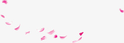 桃花花瓣七夕情人节日鲜花飘落装饰粉红背景素材