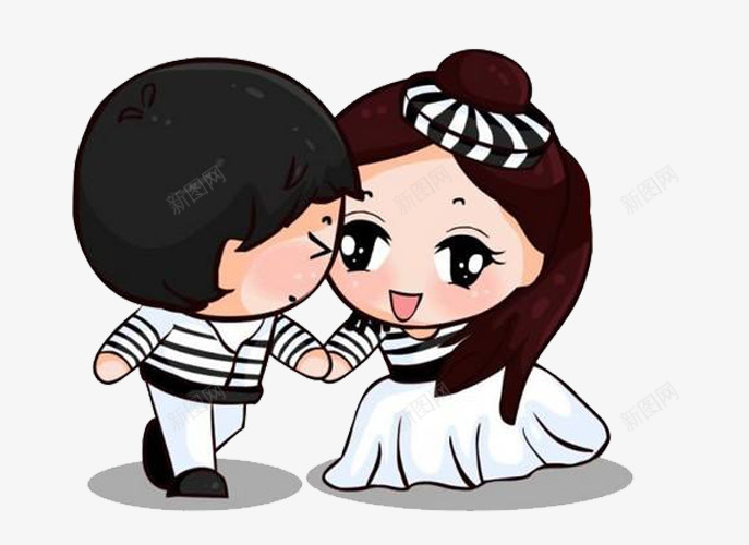 一对情侣卡通人物png免抠素材_新图网 https://ixintu.com 一对情侣 女孩 情侣装 爱情 男孩