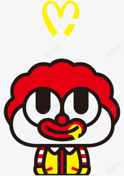 可爱麦当劳png免抠素材_新图网 https://ixintu.com 卡通 可爱麦当劳 快餐 麦当劳叔叔
