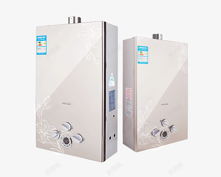 燃气热水器png免抠素材_新图网 https://ixintu.com 产品实物 家电 热水器 燃气 米色
