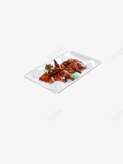 一盘烤鸭肉png免抠素材_新图网 https://ixintu.com 北京烤鸭 烤鸭片 美食 食物 鸭子
