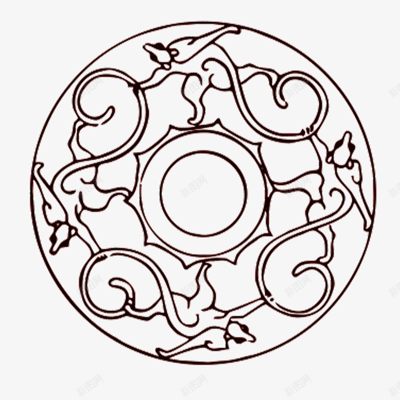 圆形简单古风边框png免抠素材_新图网 https://ixintu.com 中国风圆花纹 中国风圆边框 中国风边框 中国风边框圆 古风边框 圆形边框 简单边框