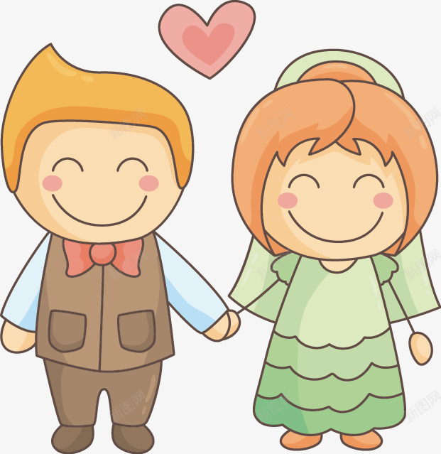 可爱动画人物手拉手情侣插图png免抠素材_新图网 https://ixintu.com 动画人物 可爱 情侣插图 手拉手 拉手图标 爱情 相爱的人