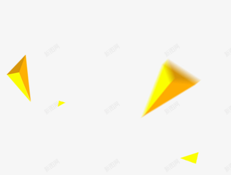 几何扩散元素png免抠素材_新图网 https://ixintu.com 三角形 元素 几何 立体 金色