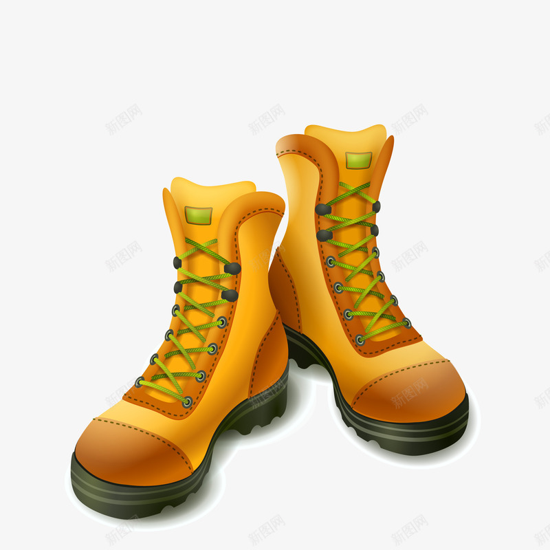 卡通马丁靴矢量图ai免抠素材_新图网 https://ixintu.com 休闲鞋 卡通 棕色 登山鞋 鞋子 马丁靴 矢量图