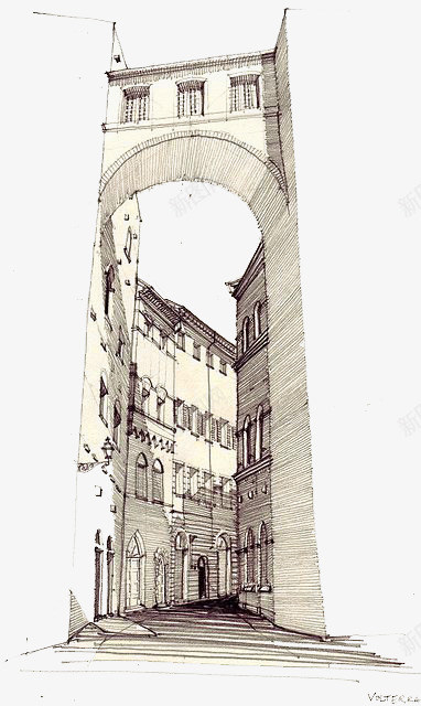 复古建筑png免抠素材_新图网 https://ixintu.com 创意建筑 手绘建筑 楼房 欧式建筑 老式建筑 高楼