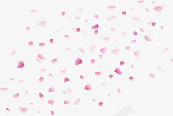 浪漫漂浮粉红樱花矢量图素材