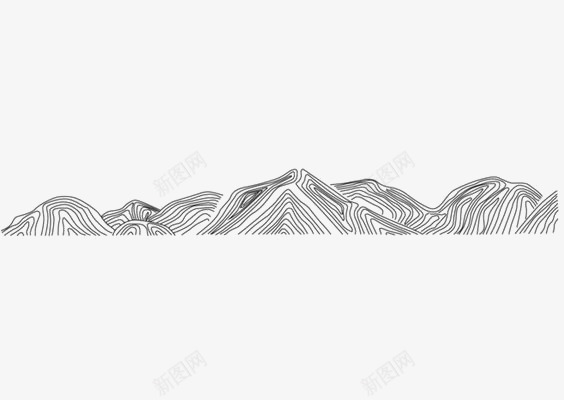 创意山峰png免抠素材_新图网 https://ixintu.com 小山 山脉 山脉插画 崇山峻岭 素描 线条