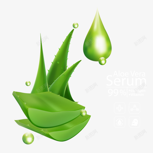 面膜广告png免抠素材_新图网 https://ixintu.com 保湿 化妆品广告 天然 水滴 液体 环保 精华液 绿色 美妆 美容 美白 芦荟 面膜广告