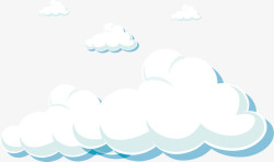 卡通创意艺术字漂浮的云朵高清图片