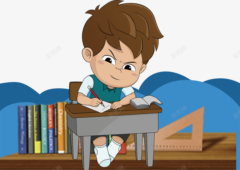 高考冲刺学习插画png免抠素材_新图网 https://ixintu.com 冲刺 卡通人物 学习 学习插画 毕业季 高考 高考冲刺
