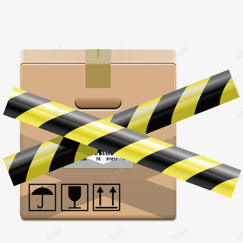禁止通行警示矢量图eps免抠素材_新图网 https://ixintu.com 停止 安全 货物箱子 货物运输 道路通行 矢量图