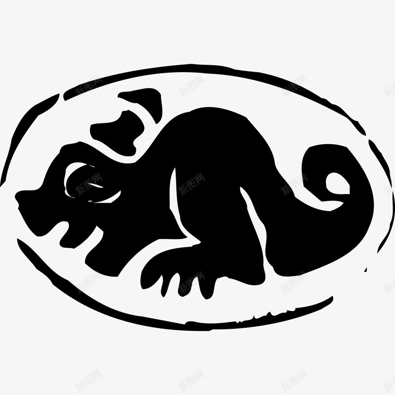 商代玉龙印章矢量图ai免抠素材_新图网 https://ixintu.com 中国风 印章 古风 商朝 海报设计 玉龙 肖形龙 龙 龙印章 龙纹 矢量图